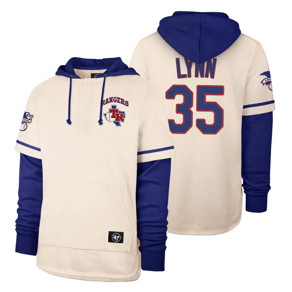 Men Texas Rangers #35 Lynn Cream 2021 Pullover Hoodie MLB Jersey